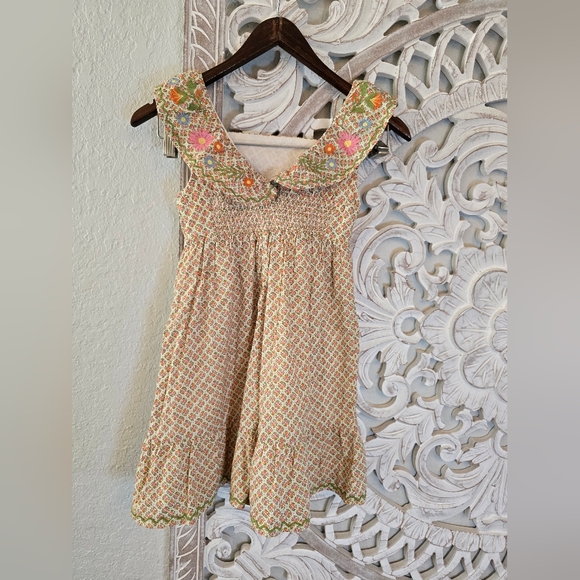 mini boden girls 7-8 Embroidered Pinafore Dress - Picture 4 of 8